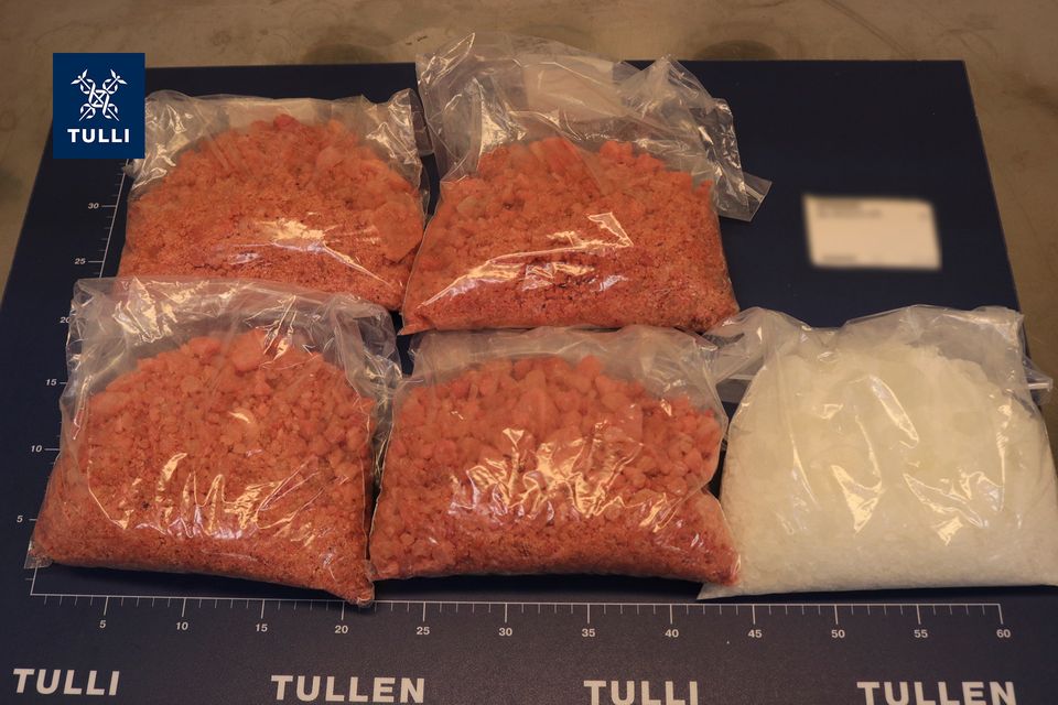 60 kiloa alfa-PVP:tä Tullin haaviin