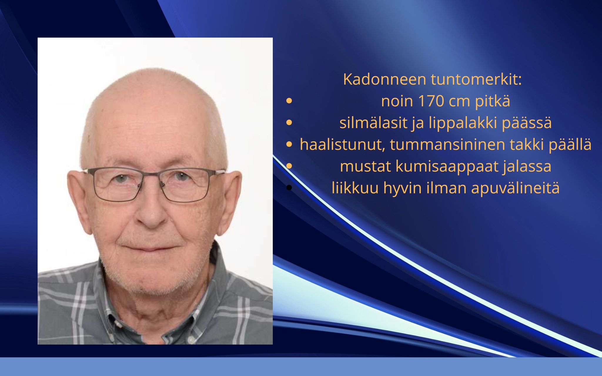 Poliisi pyytää havaintoja Pielavedellä kadonneesta miehestä