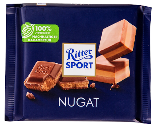 Takaisinveto: Ritter Sport Nugat-suklaassa virheelliset pakkausmerkinnät – tuote sisältää hasselpähkinää ja maitoa