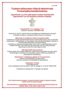 :TAKAISINVETO: S-ryhmä vetää takaisin enkeli­kynttilöitä turvallisuus­puutteen takia